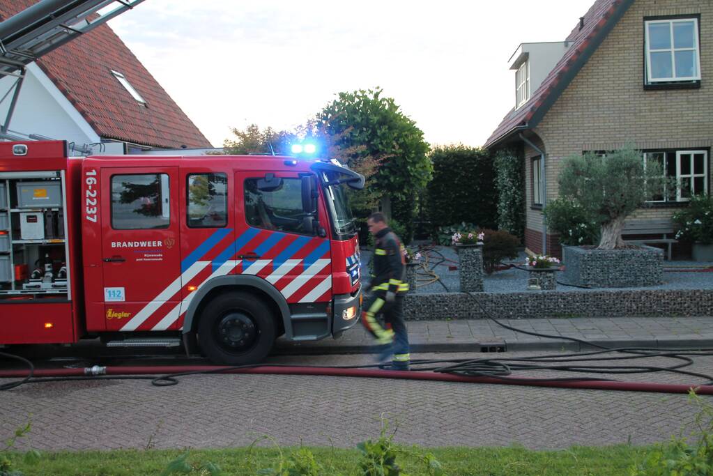 Flinke brand in schuur