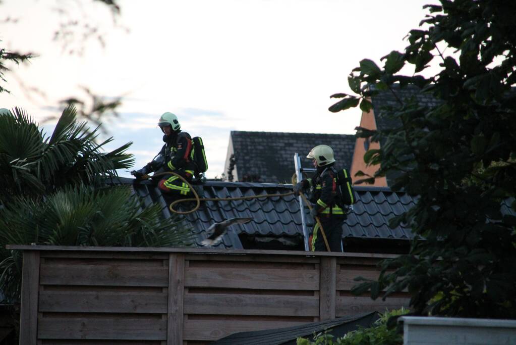 Flinke brand in schuur