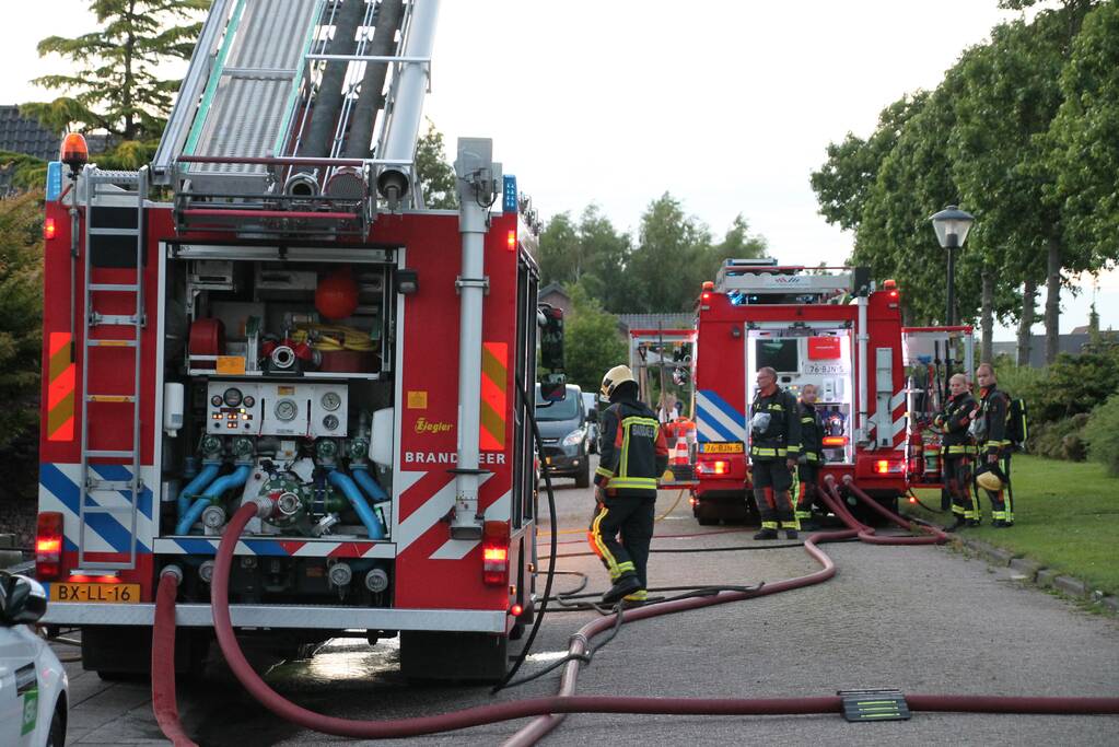 Flinke brand in schuur