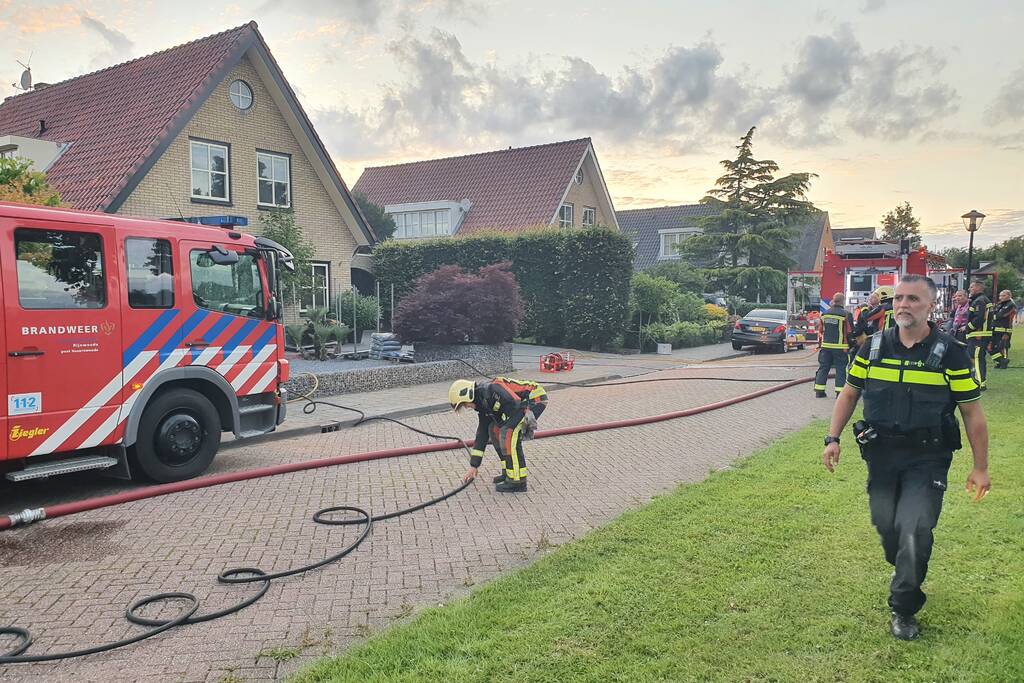 Flinke brand in schuur