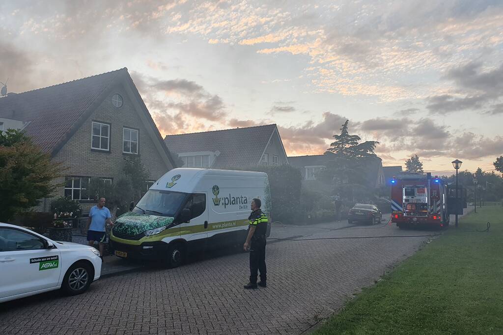 Flinke brand in schuur