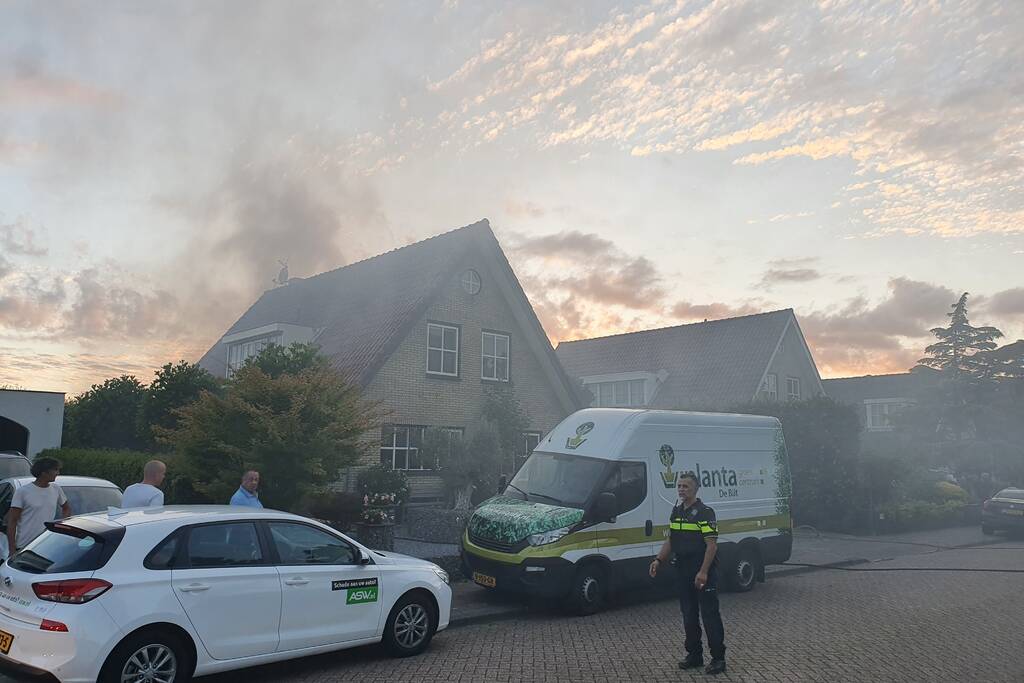 Flinke brand in schuur