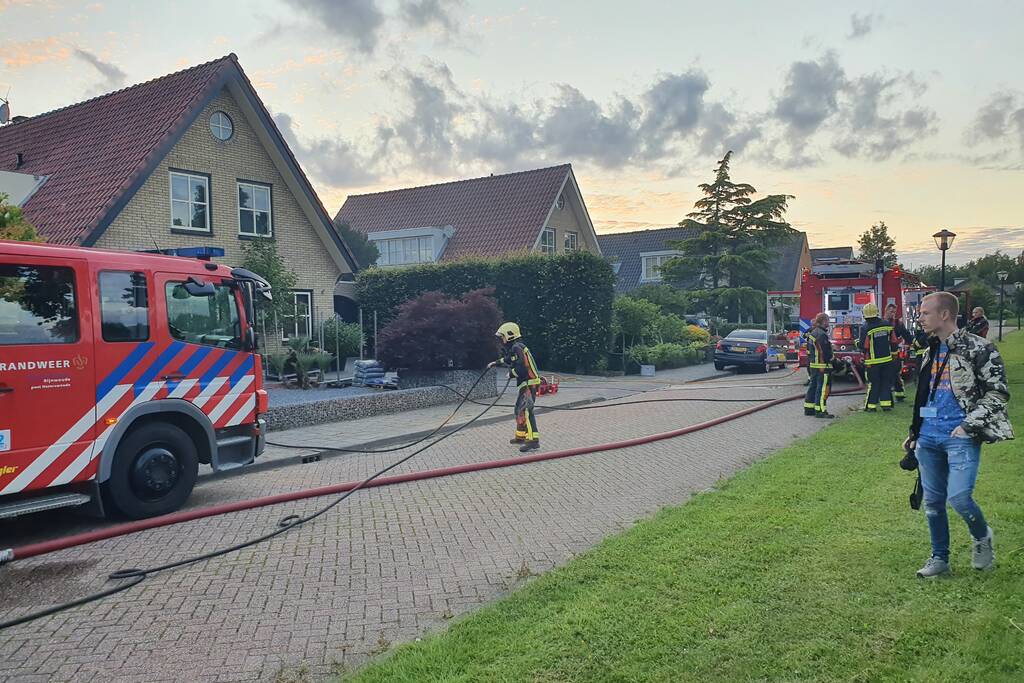 Flinke brand in schuur