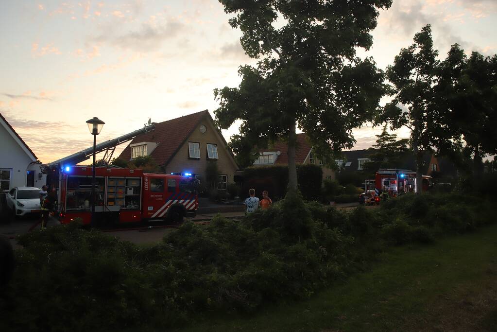 Flinke brand in schuur