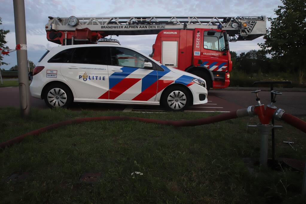 Flinke brand in schuur