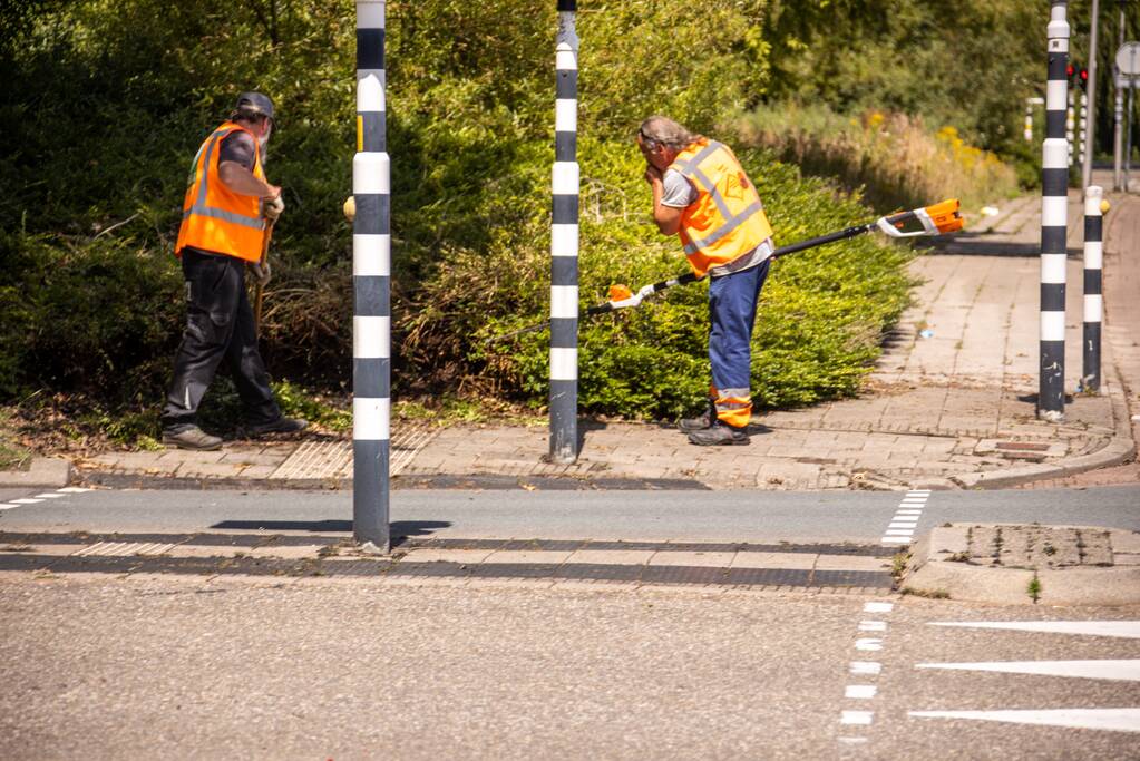 Struiken in brand op bedrijventerrein De Hoef