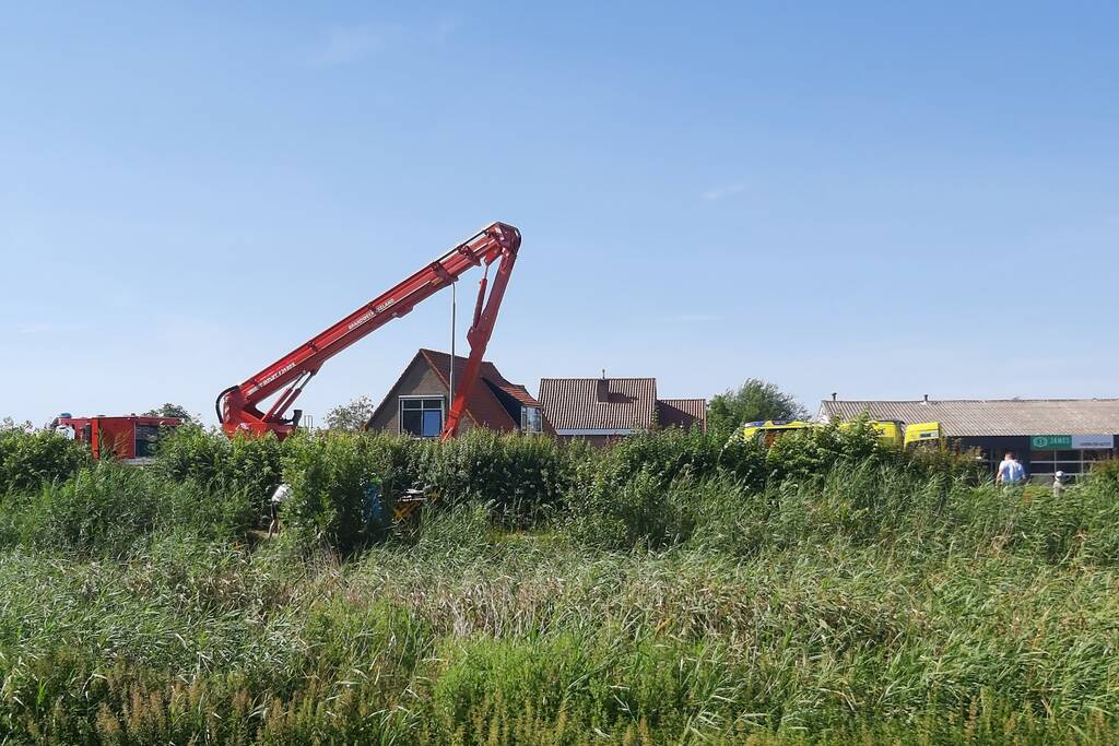 Bestuurder scootmobiel te water