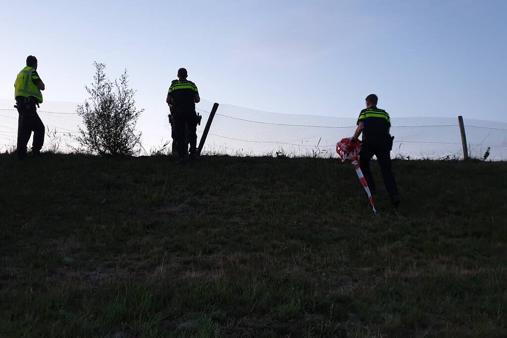 Weg dicht na losgebroken paarden