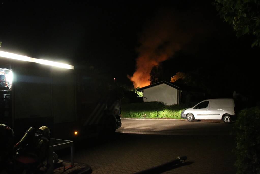 Felle uitslaande brand in chalet