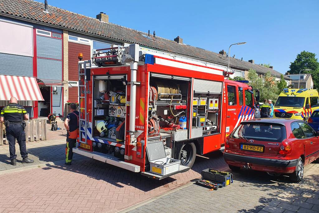 Gewonde bij brand in keuken