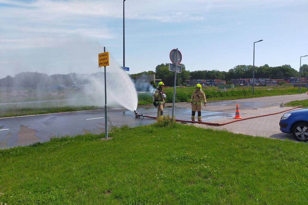 Ondergrondse stroomkabels vliegen in brand