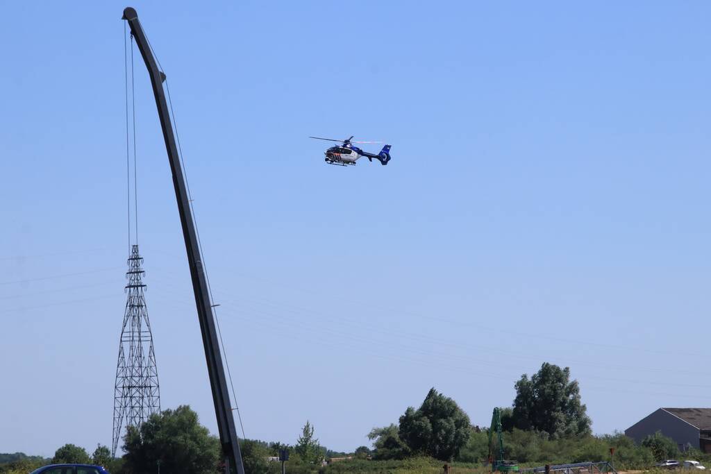 Traumahelikopter aanwezig bij grote zoekactie