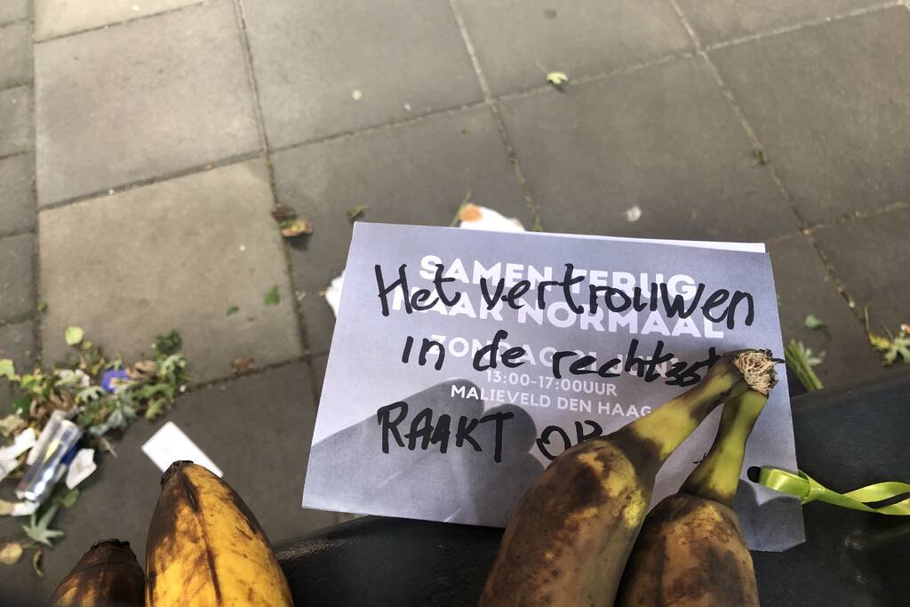 Bananen neergelegd bij Rechtbank Noord-Nederland