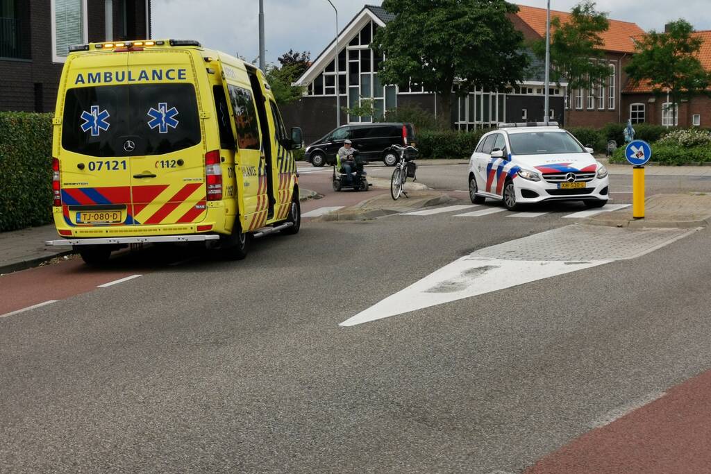 Scootmobiel-rijdster raakt gewond na eenzijdig ongeval