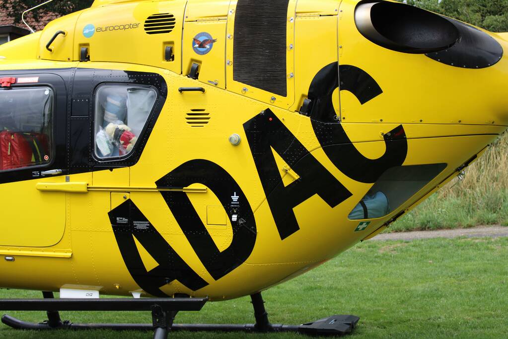 Duitse traumahelikopter landt voor ongeval