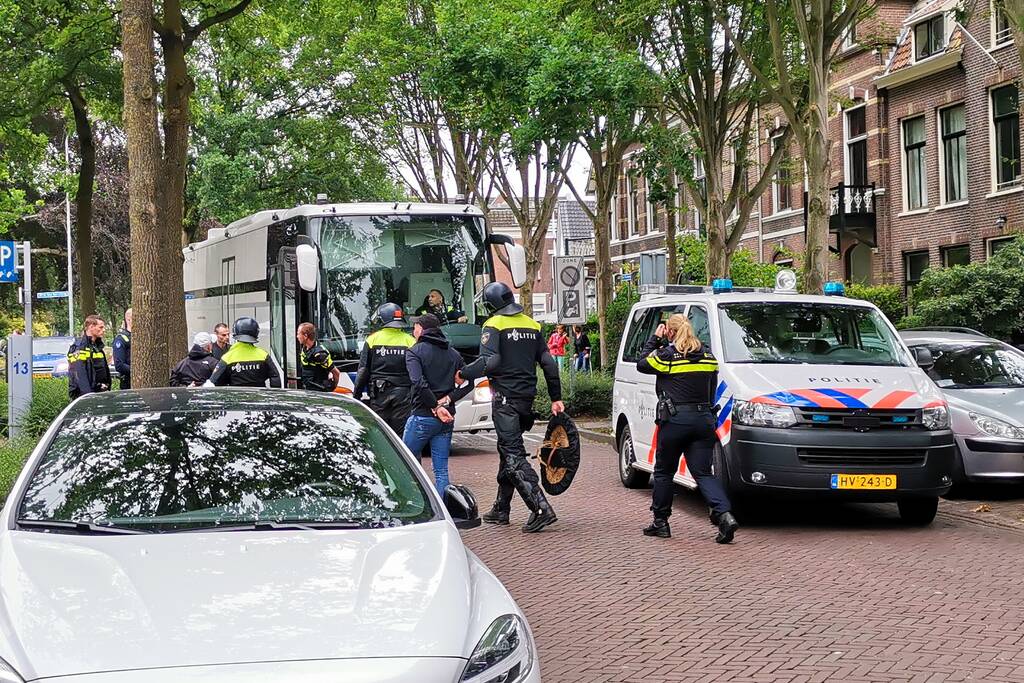 Politie grijpt in bij demonstratie