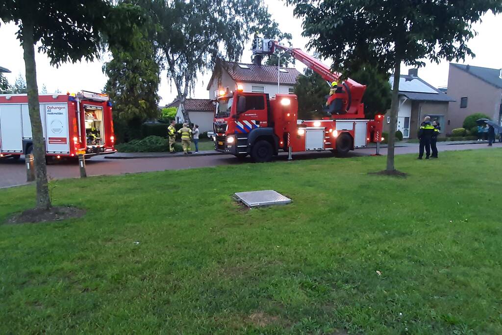 Veel bekijks bij schoorsteenbrand