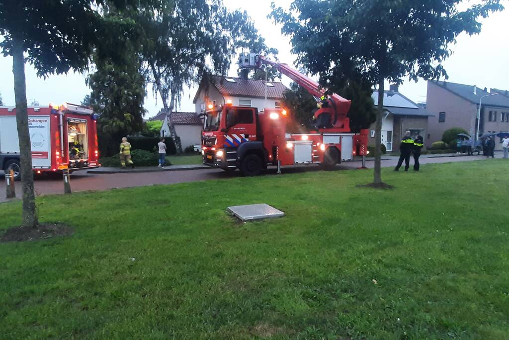 Veel bekijks bij schoorsteenbrand
