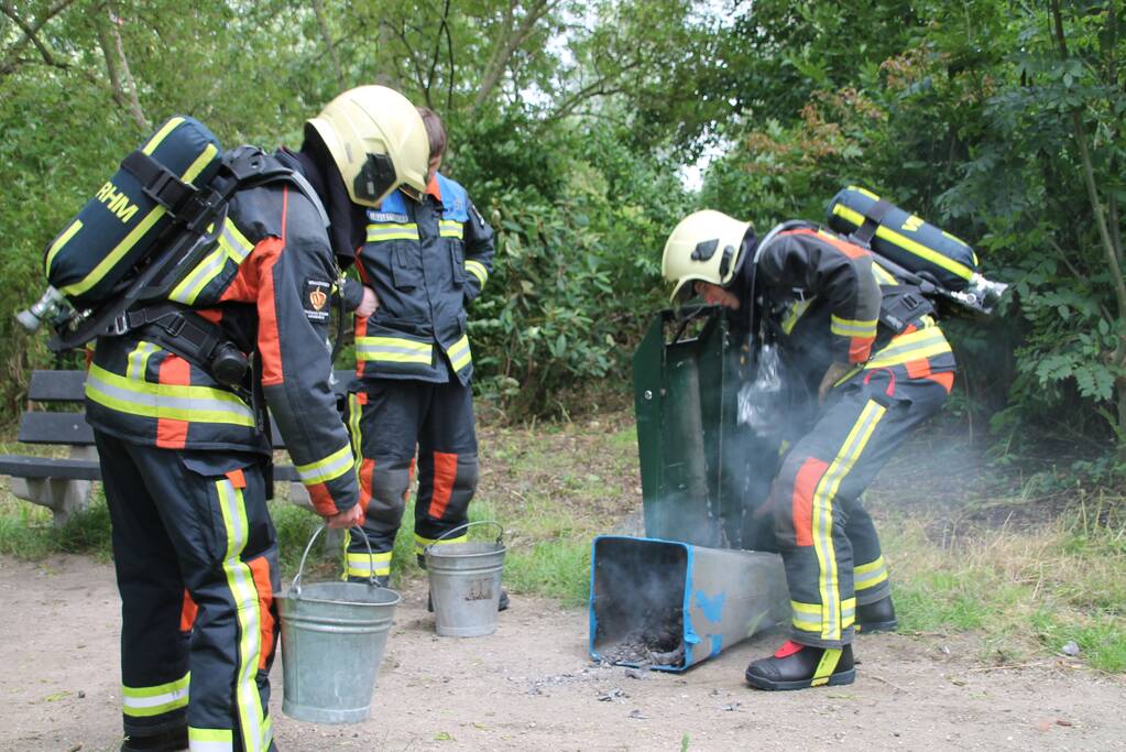 Containerbrand in park de houtkamp