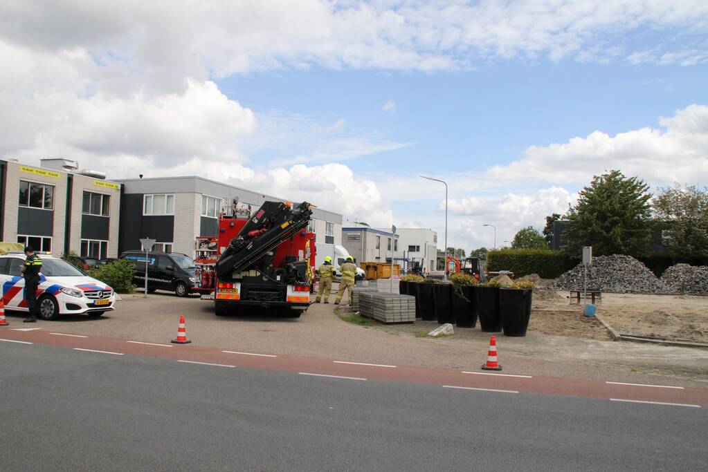 Gaslek ontstaan tijdens graafwerkzaamheden