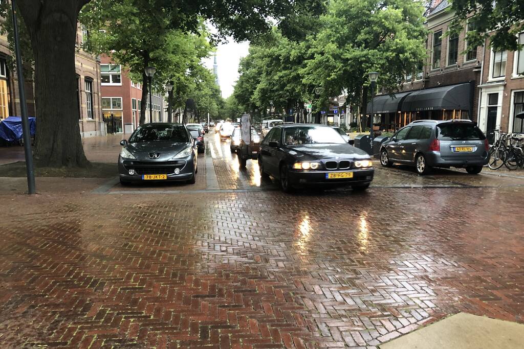 Demonstranten trekken door de stad