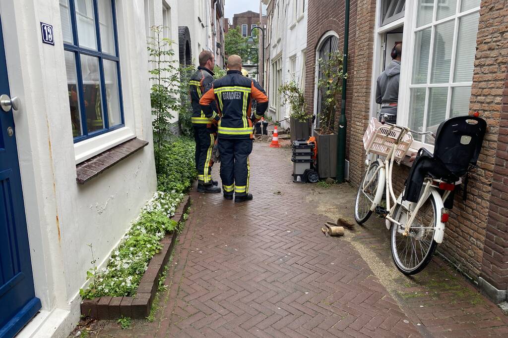 Gasleiding geraakt tijdens werkzaamheden