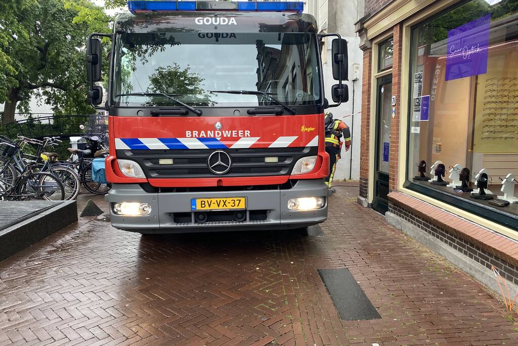 Gasleiding geraakt tijdens werkzaamheden