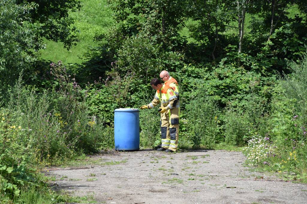 Brandweer onderzoekt achter gelaten vat