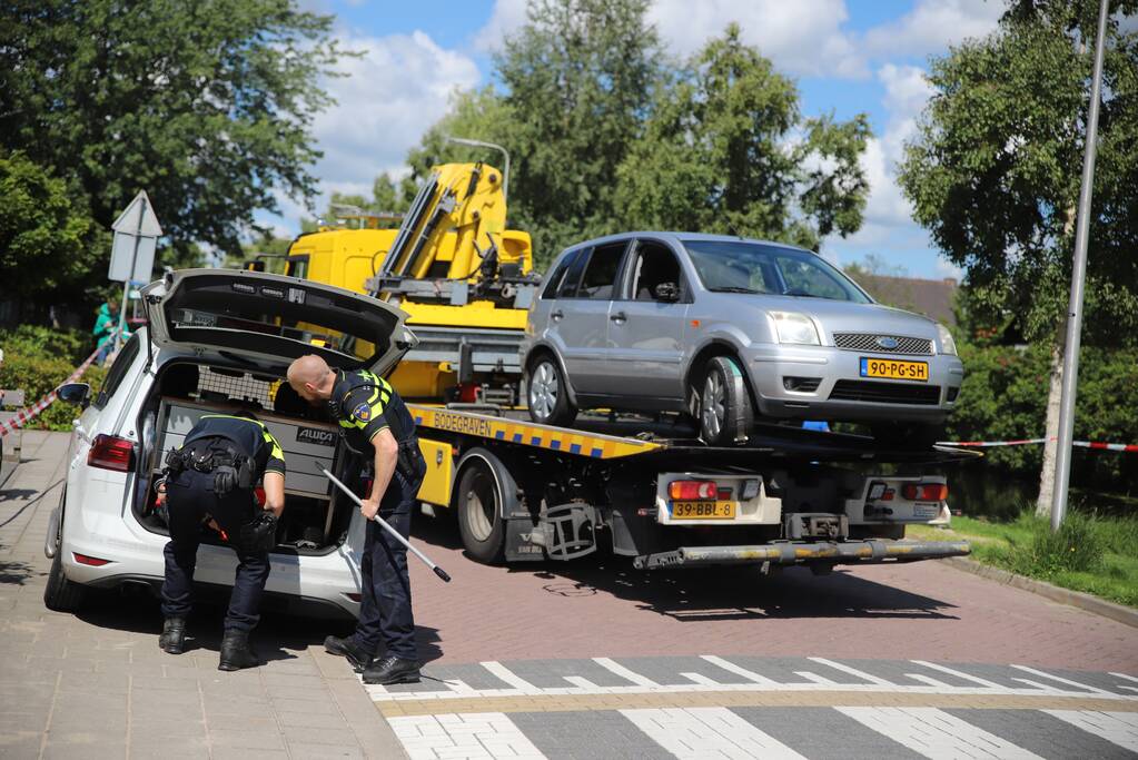 Gewonde nadat auto op de kant beland