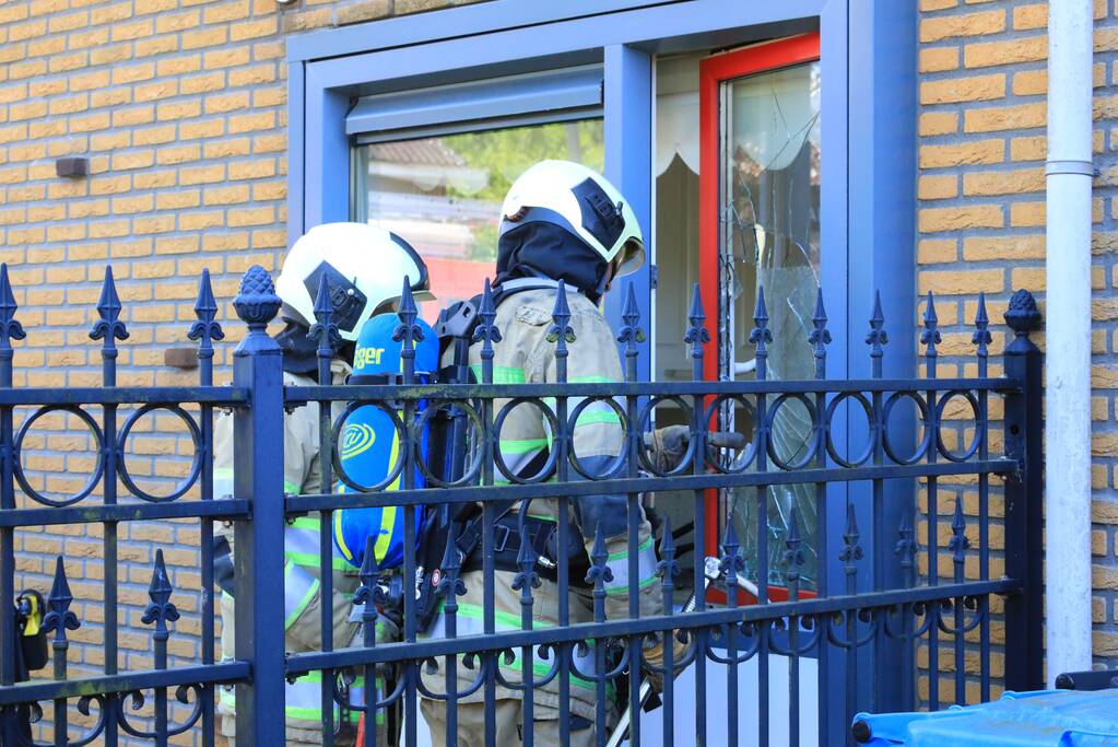 Veel bekijks bij brand in woning