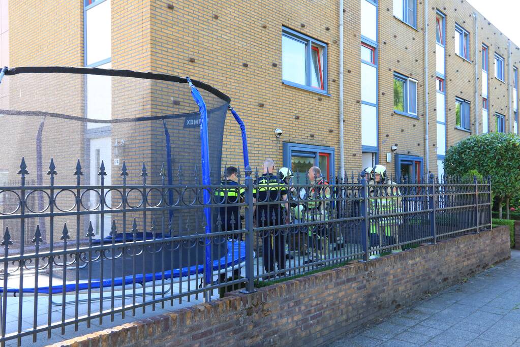 Veel bekijks bij brand in woning