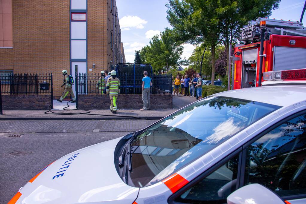 Veel bekijks bij brand in woning