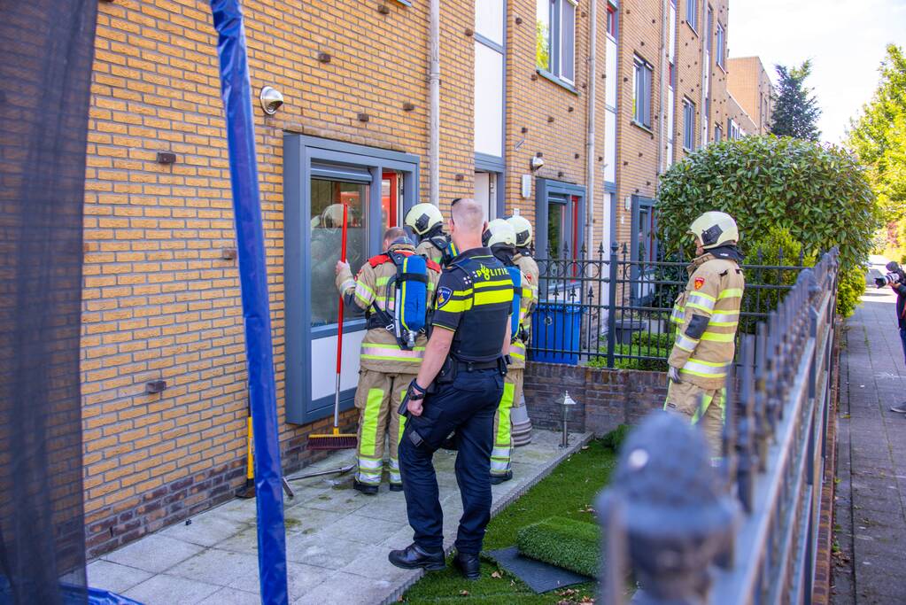 Veel bekijks bij brand in woning