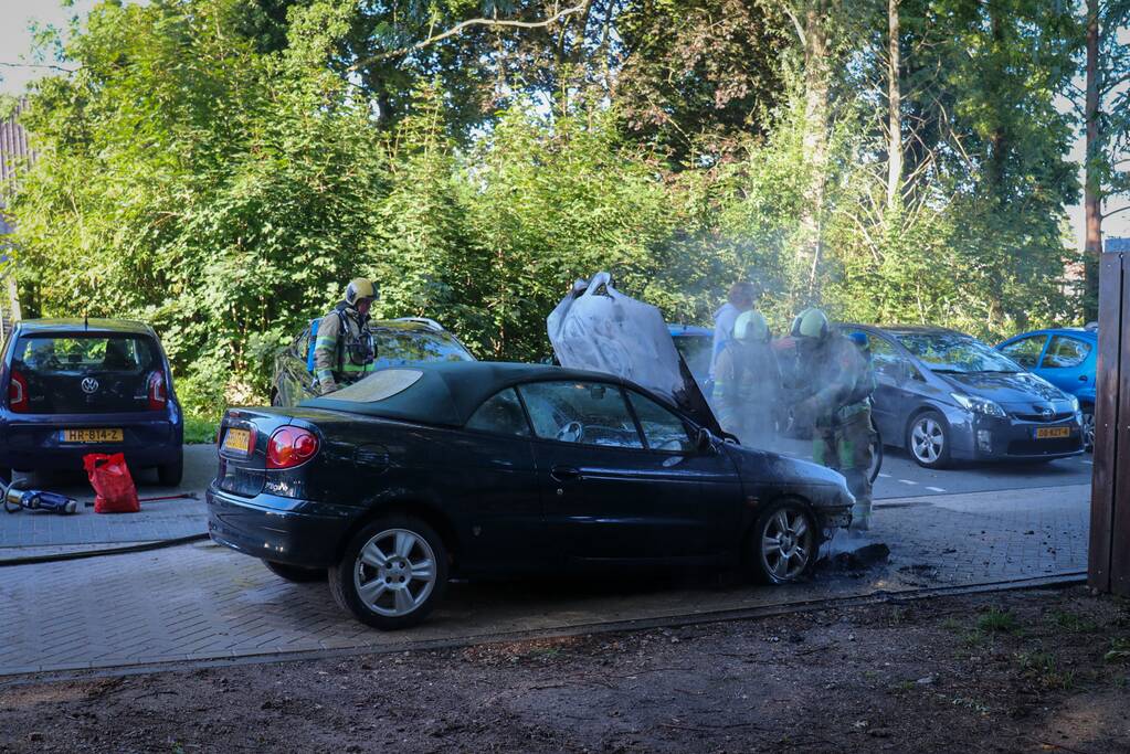 Auto totaal verwoest door brand
