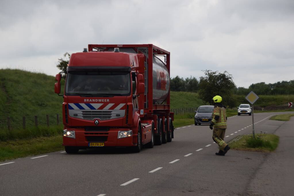Veel rookontwikkeling bij hooibrand