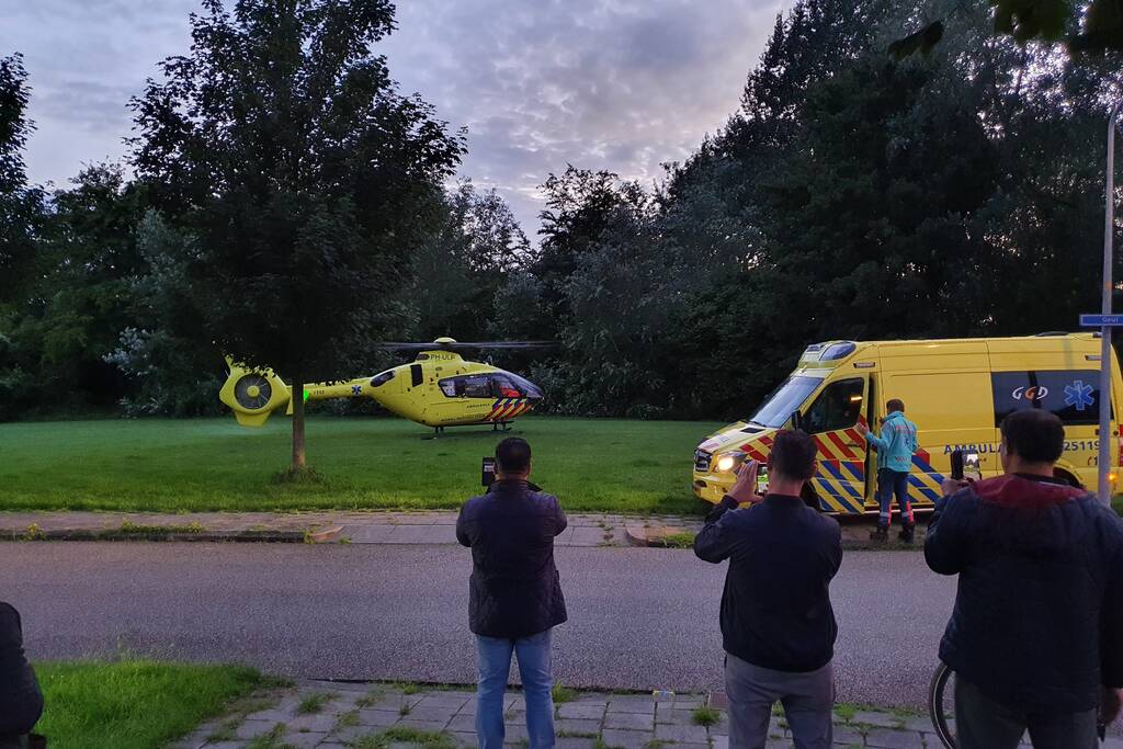 Veel bekijks bij inzet traumahelikopter