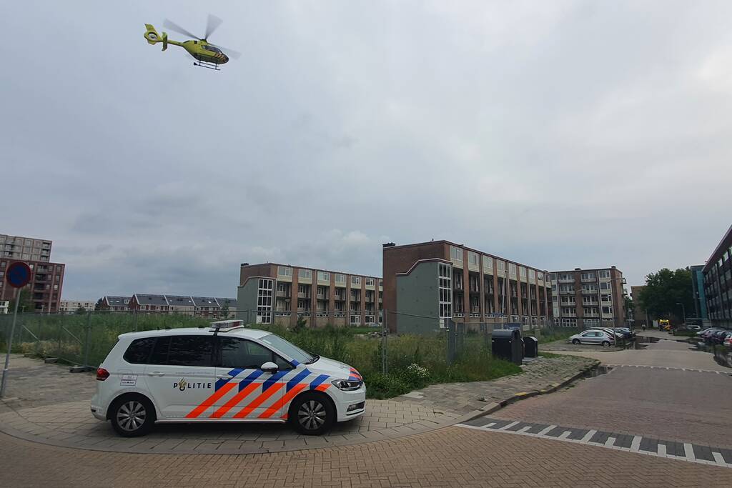 Traumahelikopter landt voor incident