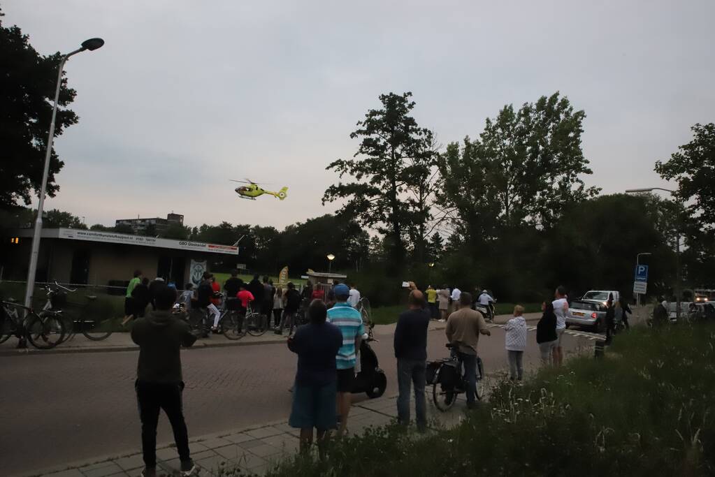 Traumahelikopter landt voor incident