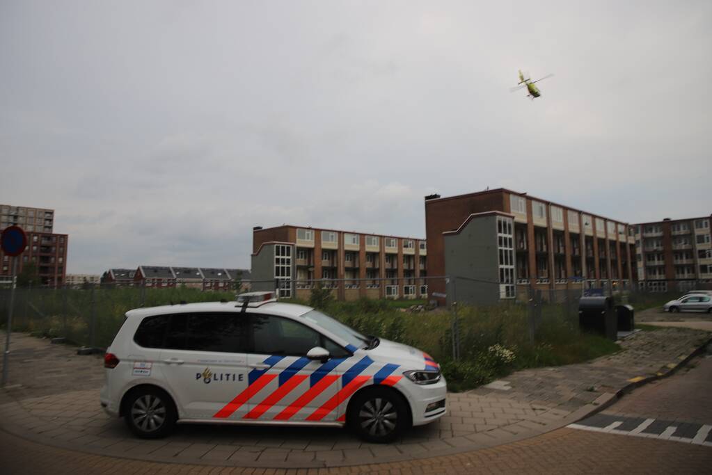 Traumahelikopter landt voor incident
