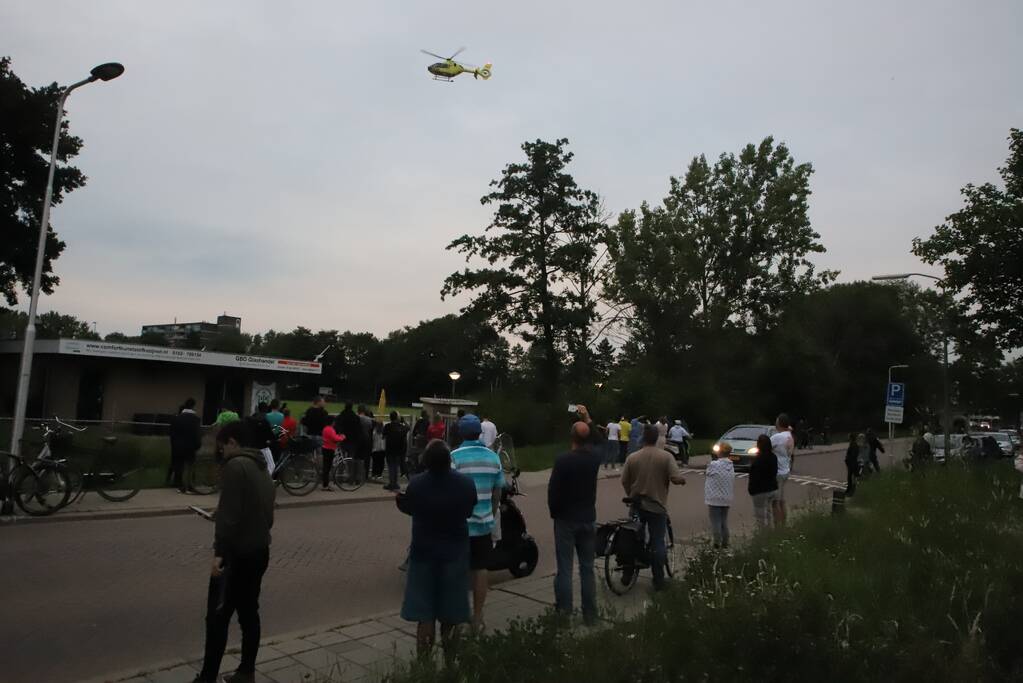 Traumahelikopter landt voor incident