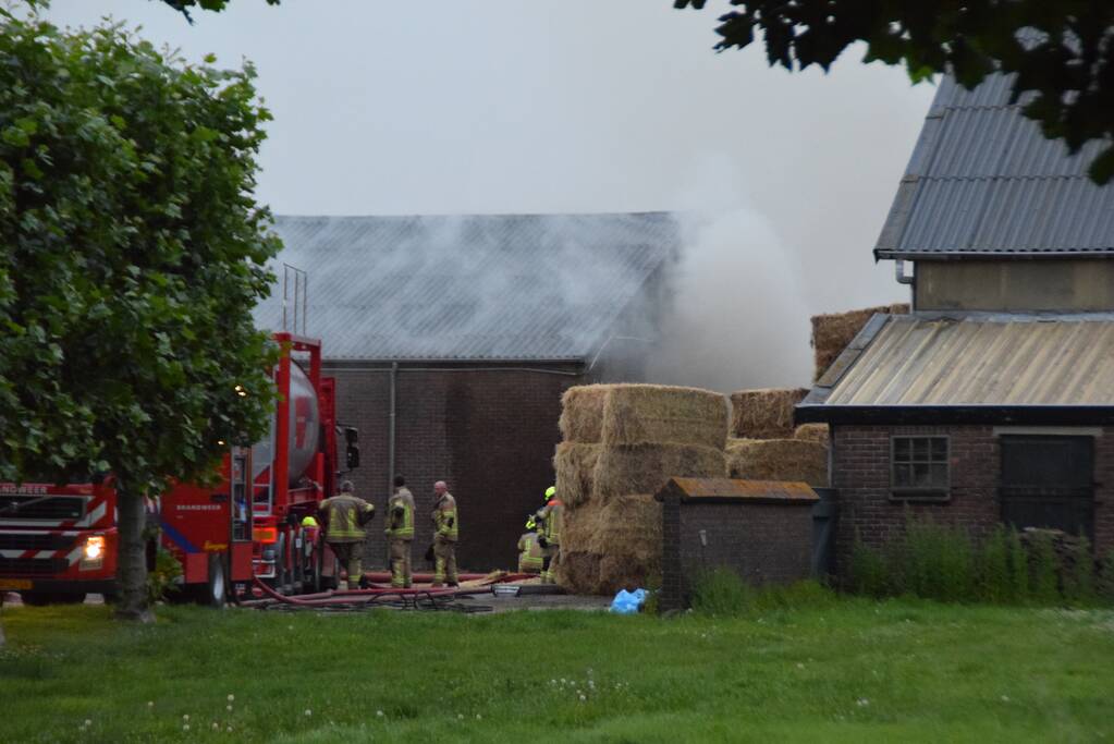 Opnieuw brand is schuur met hooibalen