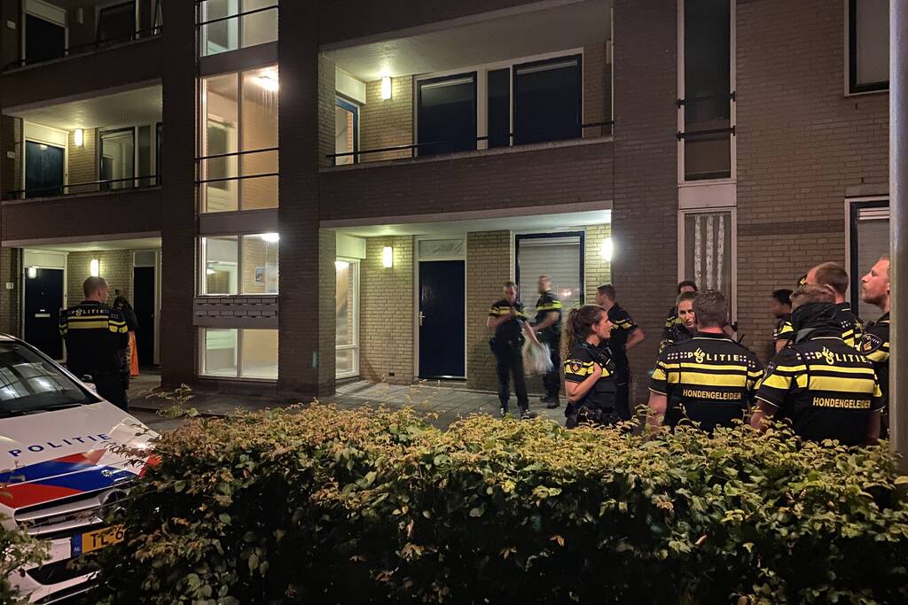 Grote politiemacht op de been in Goverwelle, verdachte aangehouden