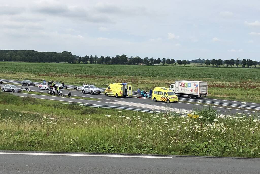 Motorrijder ernstig gewond bij verkeersongeval