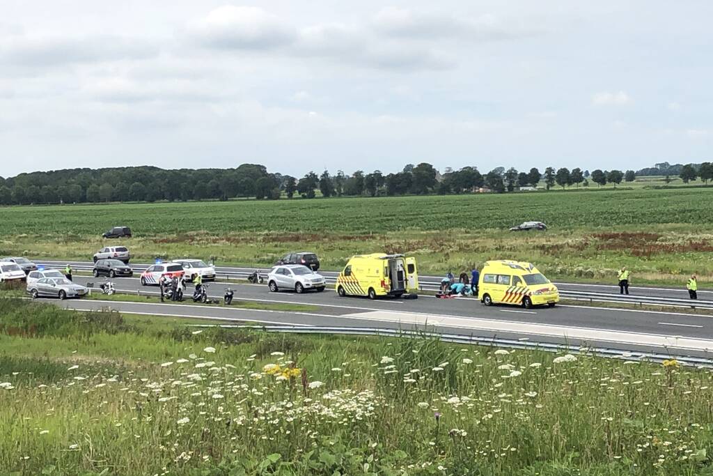 Motorrijder ernstig gewond bij verkeersongeval