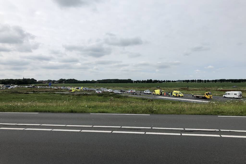 Motorrijder ernstig gewond bij verkeersongeval