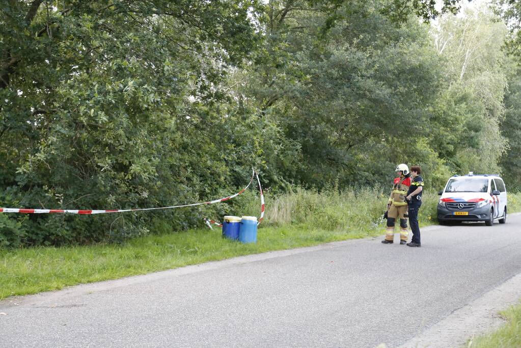 Gebied afgezet na vondst vatten