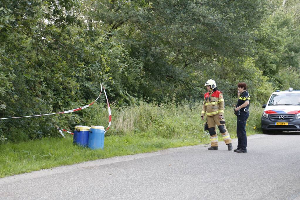 Gebied afgezet na vondst vatten