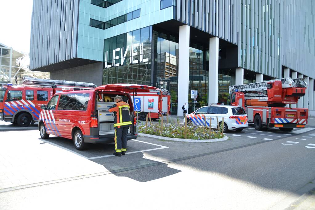 Brand in meterkast van kantoorpand Level