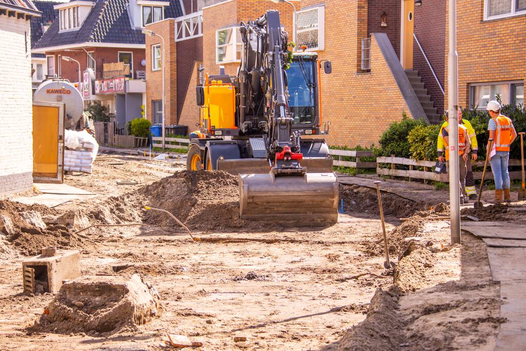 Gasleiding geraakt in opengebroken straat