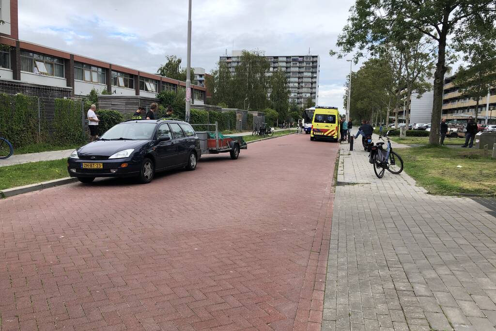 Aanrijding tussen fietser en auto